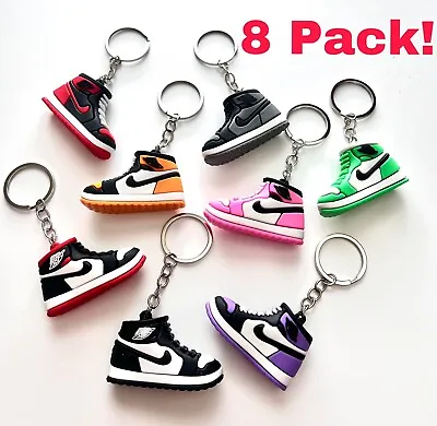 Nike Air Jordan Shoe Keychain 3D Mini Sneaker Charm (Pack Of 8) • $19.99