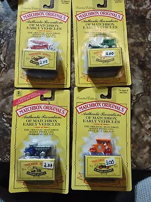 Lot Of 4 1993 Matchbox Originals Limited Edition Collector Series • $20