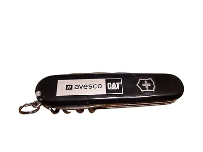 Victorinox Swiss Army Knife Officer Suisse Black CAT Caterpillar Brand Logo  • $16.99