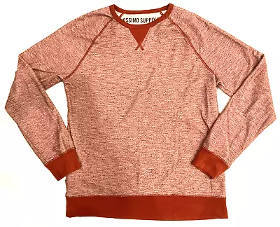 Mossimo Supply Co Shirt Womens Medium Red Sweatshirt Crew Neck Pullover Raglan • $8.88