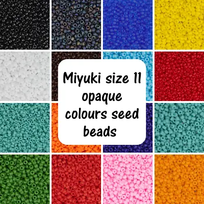 Miyuki Size 11/0 Seed Beads Opaque Colours 22 Grams Approx • £3.59