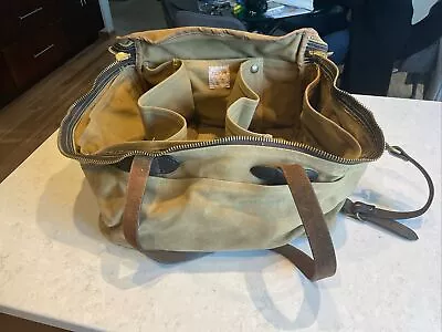 Vintage Filson Talon Rugged Twill Compartment Case Duffle Tan Made In USA • $280