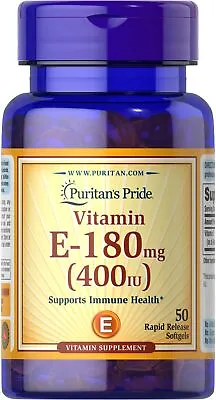 Puritan's Pride Vitamin E 400 IU - 50 Softgels • $4.80