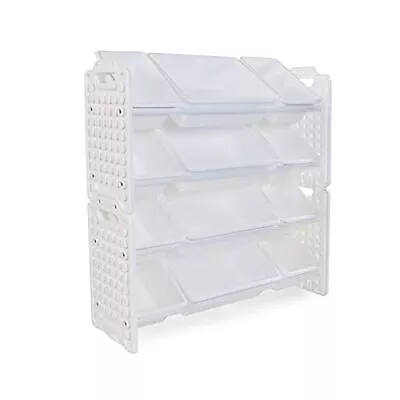 Toy Organizer With 12 Removable Storage Bins Multibin Organizer For Books Buildi • $81.26