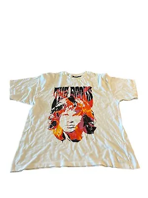 The Doors Men’s T-shirt Size S/M White Short Sleeve Rock Band Music Oversized • $14.54
