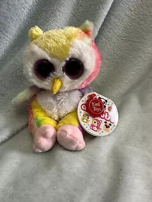 NWT Anitmotsu Keel Toys Rainbow Owl Hooty Soft Toy Plush • £9.99