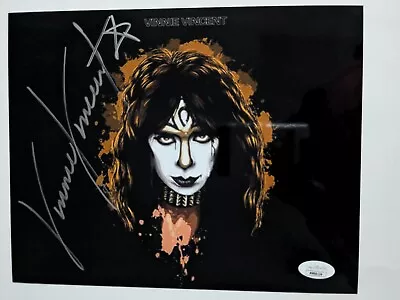 VINNIE VINCENT Signed 8x10 KISS Photo Autograph JSA BAS Beckett COA Z • $99