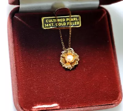 VTG  14K GOLD FILLED  Cultured Pearl Necklace Original  NOS JCP AL21 • $18