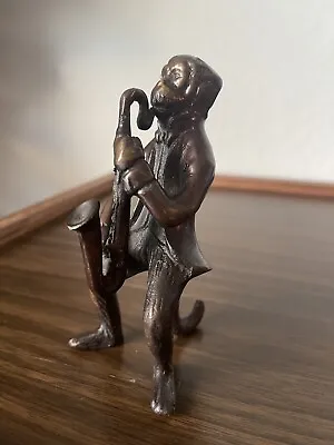 Gatco Solid Bronze Brass Orchestra Monkey Figure Figurine Saxophone Player  • $23.99