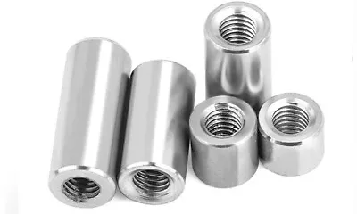 304 Stainless Steel Lengthen Round Nut Standoff Spacer Pillar M3 M4 M5 M6 To M20 • £6.76