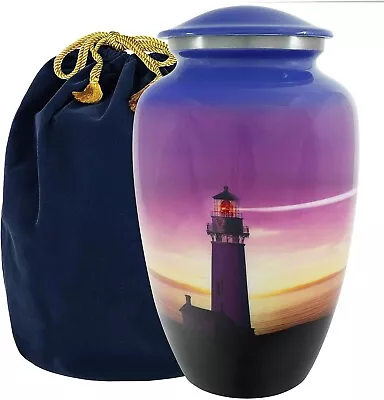 Guiding Light Lighthouse Adult Large Urn For Human Ashes - Up To 200lbs • $99.50
