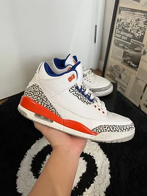 US9 - Jordan 3 Retro Knicks 2019 Pre-Owned Used 8.5/10 ✅ Free Shipping ✅ • $280