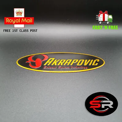Akrapovic 3D Oval Exhaust Sticker Heat Resistant Aluminium 145 X 45 Metal NEW UK • $6.16