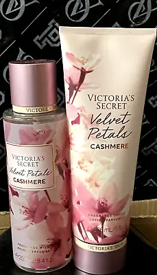 Victoria’s Secret Velvet Petals Cashmere Fragrance Mist 8.4oz & Lotion Gift Set • $31.99