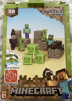 New Minecraft Paper Craft Overworld Hostile Mobs PLUS Handbooks • $35