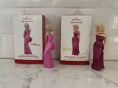 Hallmark Ornaments Marilyn Monroe Gentlemen Prefer 2013 & How To Marry A  2014 • $24