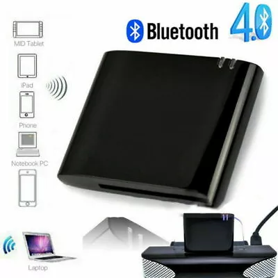 Bluetooth A2DP Music Receiver Audio Adapter Fit IPod IPhone 30Pin Dock Speaker • $4.42