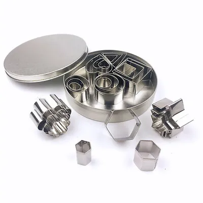24x Polymer Clay Cutter Stainless Steel Geometry DIY Baking Tool Cutting Mold  • $6.66