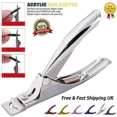 Acrylic False Nail Tip Cutter Clipper Slicer Nails Edge Salon Art Tip Trimmer • £2.49