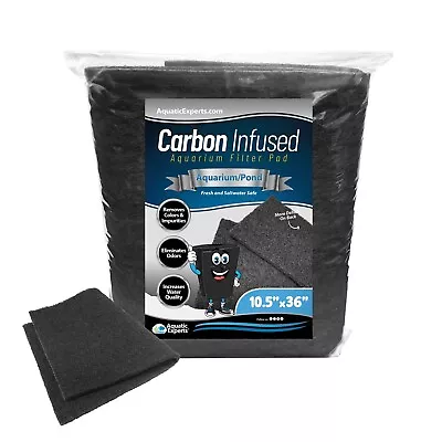 Aquarium Carbon Infused Filter Pad - 10.5  X 36  • $19.99