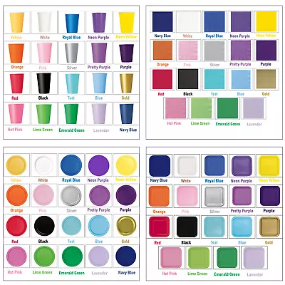 Paper Plates Napkins Cups Disposable Party Tableware 23 Colours Wedding Birthday • £4.15