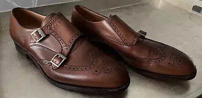 Brooks Brothers Men's Double Monk Strap Leather Shoes Peal & Co. Size 12D • $169.99