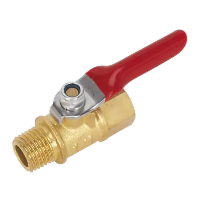 £7.45 • Buy Sealey Ball Valve Lever Air Fitting Male 1/4  BSPT X Female 1/4  BSP Connector