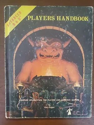 Advanced D&D Players Handbook 6th Printing TSR 1980 - Dungeons And Dragons OOP • $22