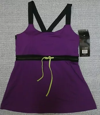 NWT Marika Tek Women's Purple/black Padded Racer-back Sports Bra Top Sz S • $19.99