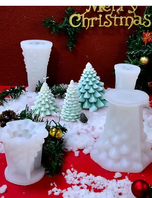 $8.99 • Buy 3D Silicone Candle Mold Christmas Pine Cone Beeswax Candle Soap Making Mould DIY