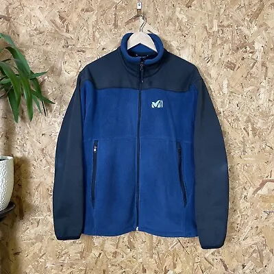 Millet Polartec Fleece Jacket Argentieres Blue Black Vintage Hiking Outdoors L  • $42.30