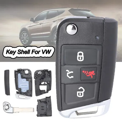 Replacement Keyless Remote Fob Case Pad Blade For 15-18 VW GTI Golf Flip Key • $9.90