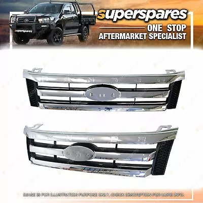 Superspares Chrome/Black Front Grille For Ford Ranger PX 09/2011-05/2015 • $244.95