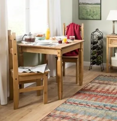 £129.99 • Buy Small Dining Table And 2 Chairs Kitchen Square Furniture Wooden Breakfast Set