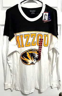 MISSOURI TIGERS Mizzou Men Long Sleeve Pullover T-Shirt XL Champion NEW TAG • $9.99