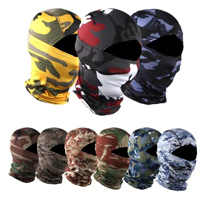 $8.99 • Buy UV Protection Camo Balaclava Tactical Face Mask Ski Sun Hood Masks For Men Women