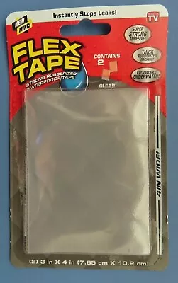 Flex Tape Mini 3  X 4  Super Strong Waterproof Tape 2 Pieces.  Clear  NEW • $6.79