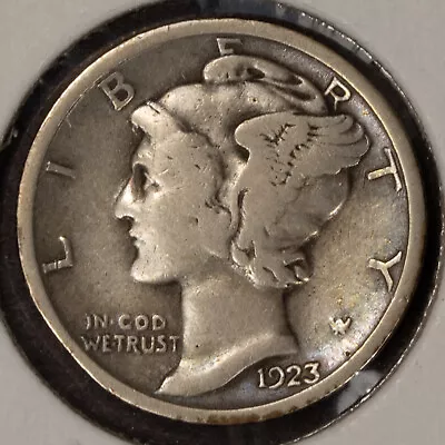 1923 10c Mercury Silver Dime - VG - Value Coin - SKU-T4321 • $5.25