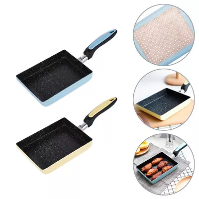 Square Rectangular Grill Frying Kitchen Pan For Tamagoyaki Egg Roll Omelette New • £10.65