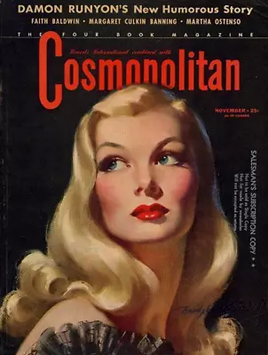 Vintage Cosmopolitan Magazine Cover Reproduction 17 X 12 Print Wall Decor • $16.95