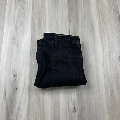 Vince 5 Pocket Moto Jeans Washed Black Zip Ankle Skinny Cotton Women's Size 31 • $14.95