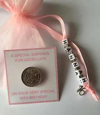 £4.75 • Buy PERSONALISED LUCKY SIXPENCE  Birthday Gift 1st 13th 16th 18th 21st 30th 40 50 60