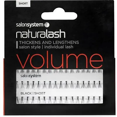Salon System Naturalash Individual False Lashes - Black Short - Salon Style • £5.49
