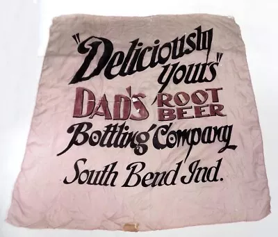 Vintage 35 By 36 Inch Scarf Dad's Root Beer Bottling Co South Bend IN  As Is • $10.99