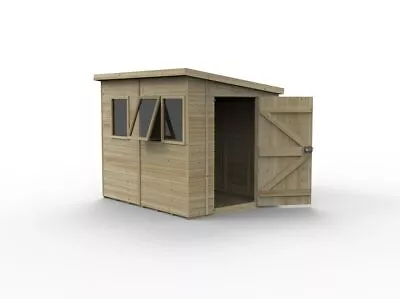 Forest Timberdale 8x6 Shed Wooden Pent 3 Windows 25 Yr Guarantee Free Delivery • £1239.99