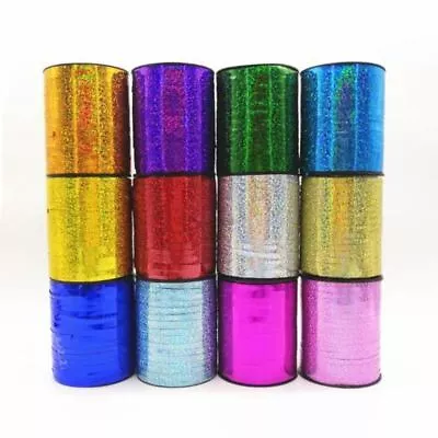 Laser Ribbon New Satin Ribbons Wedding Birthday Party Decorative For Balloons Gi • $23.30