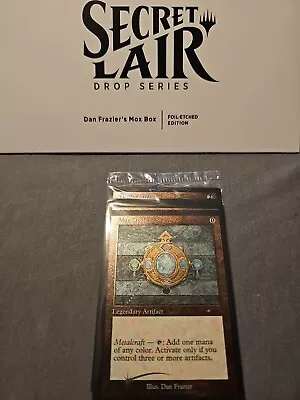 Secret Lair Drop: Dan Frazier's Mox Box Foil Etched Arcane Signet Opal Sol Ring • $160