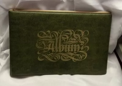 Herald Square Slip In 3 Ring Photo Album Retro Avocado Green Vintage NOS  • $35