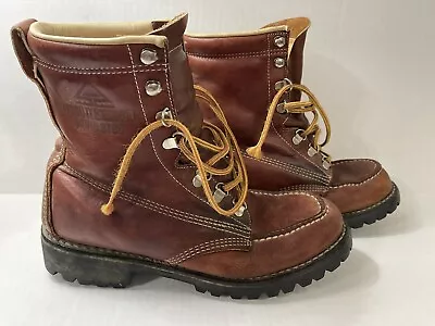 Vintage WEINBRENNER Wood N’ Stream Insulated Vibram Leather Boots Size 8.5 • $47.29