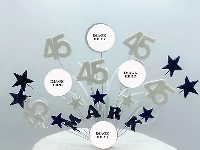 Tottenham Spurs Football Birthday Cake Topper Any Age Colours Stars On Wires 001 • £14.99